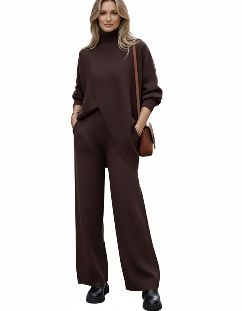 Victoria | Set tricotat premium cu guler înalt